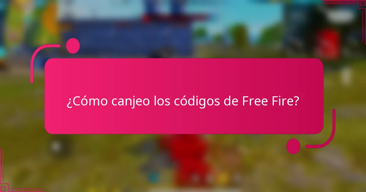¿Cómo canjeo los códigos de Free Fire?