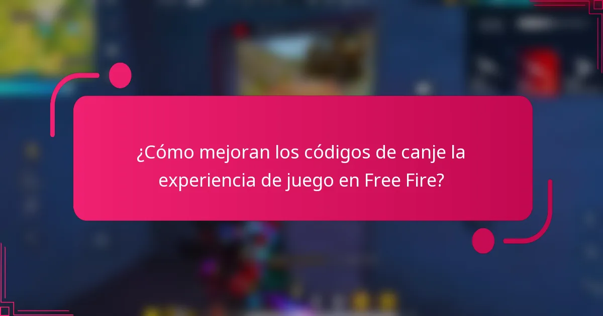 ¿Cómo mejoran los códigos de canje la experiencia de juego en Free Fire?