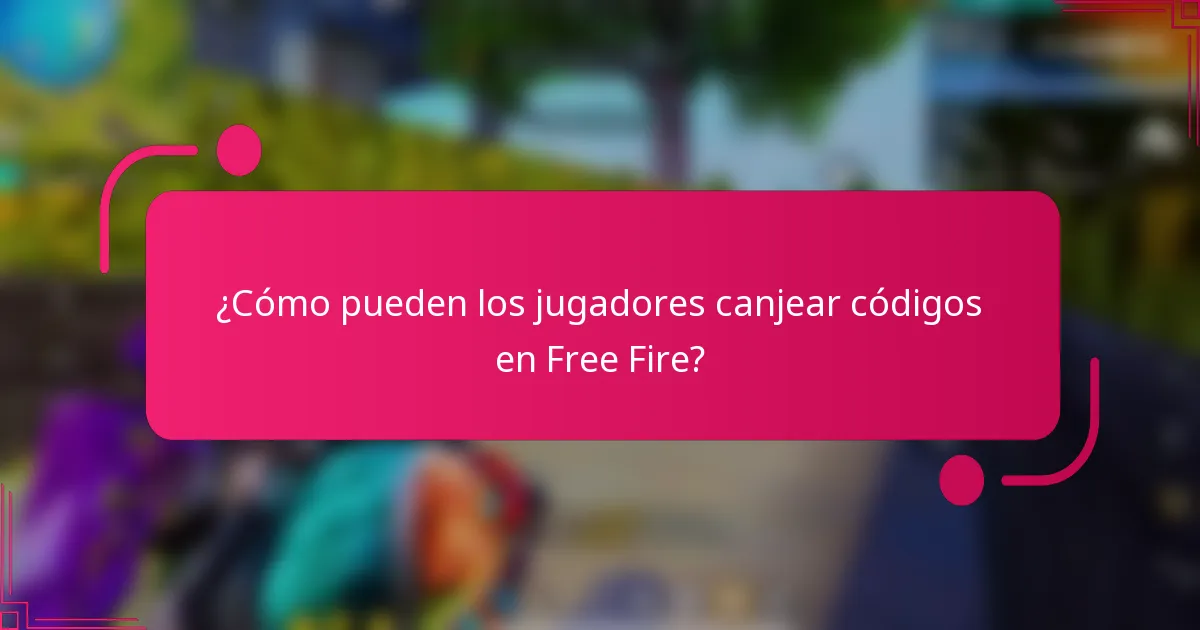 ¿Cómo pueden los jugadores canjear códigos en Free Fire?