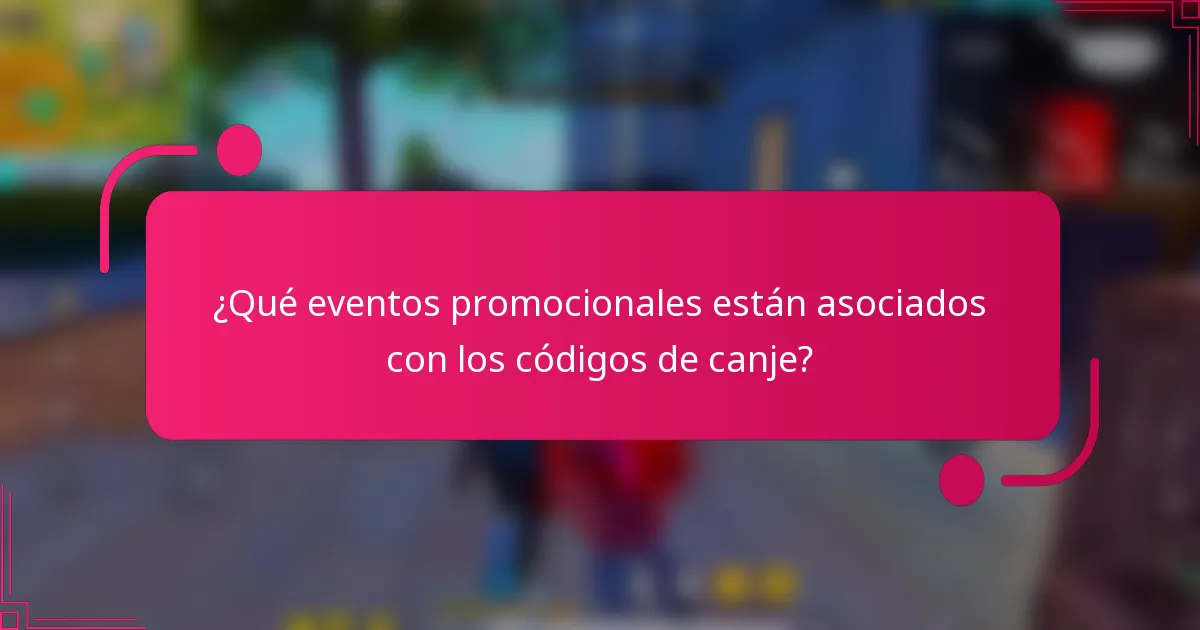 ¿Qué eventos promocionales están asociados con los códigos de canje?